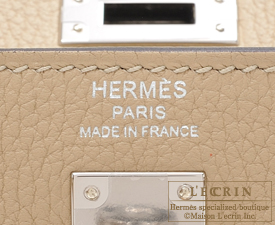 Hermes　Kelly bag 25　Trench　Togo leather　Silver hardware