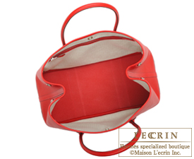 Hermes　Garden Party bag 36/PM　Rouge casaque　Epsom leather　Silver hardware