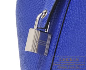 Hermes　Picotin Lock bag 18/PM　Blue electric　Clemence leather　Silver hardware
