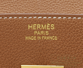 Hermes　Birkin Verso bag 35　Gold/Geranium　Togo leather　Gold hardware