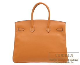 Hermes　Birkin bag 35　Toffee　Clemence leather　Gold hardware