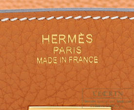 Hermes　Birkin bag 35　Toffee　Clemence leather　Gold hardware