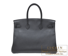 Hermes　Birkin bag 35　Black　Novillo leather　Silver hardware