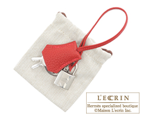 Hermes　Birkin bag 30　Rouge vif　Togo leather　Silver hardware