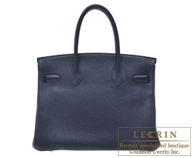 Hermes　Birkin Verso bag 30　Blue nuit/Rose purple　Clemence leather　Silver hardware
