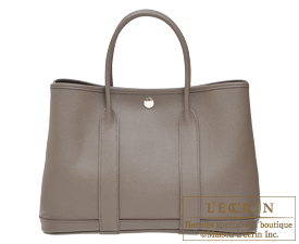 Hermes　Garden Party bag 30/TPM　Etain　Epsom leather　Silver hardware