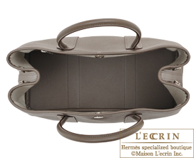 Hermes　Garden Party bag 30/TPM　Etain　Epsom leather　Silver hardware
