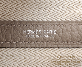 Hermes　Garden Party bag 30/TPM　Gris asphalt　Country leather　Silver hardware