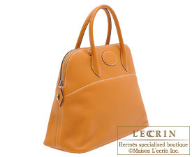 Hermes　Bolide bag 35　Toffee　Clemence leather　Silver hardware