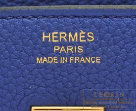 Hermes　Birkin bag 25　Blue electric　Togo leather　Gold hardware