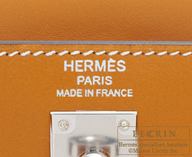 Hermes　Kelly bag 25　Natural sable　Butler leather　Silver hardware