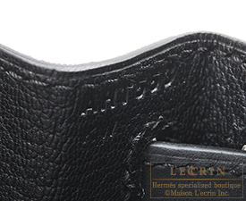 Hermes　Kelly bag 28　Black　Sombrero leather　Silver hardware