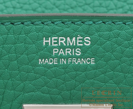 Hermes　Birkin Verso bag 30　Vert vertigo/Vert fonce　Clemence leather　Silver hardware