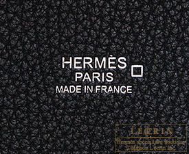 Hermes　Picotin Lock　Touch bag 22/MM　Black　Clemence leather/Matt alligator crocodile skin　Silver hardware