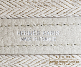 Hermes　Garden Party bag 30/TPM　Beton　Country leather　Silver hardware