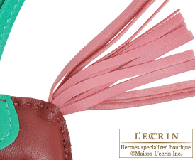 Hermes　Rodeo charm　Rouge H/Rose indien　Agneau　