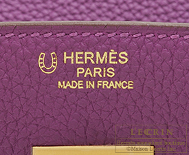 Hermes　Birkin bag 30　Anemone　Togo leather　Matt gold hardware