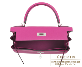 Hermes　Kelly bag 28　Rose purple　Togo leather　Silver hardware