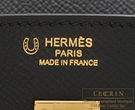 Hermes　Birkin bag 25　Black　Epsom leather　Gold hardware