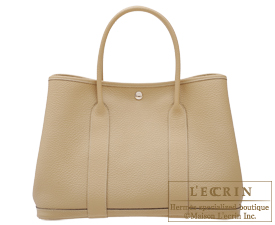 Hermes　Garden Party bag TPM　Trench　Country leather　Silver hardware