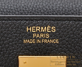 Hermes　Kelly bag 35　Black　Togo leather　Gold hardware
