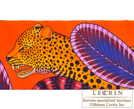 Hermes　Twilly　The savana dance　Capucine/Violet/Blue　Silk