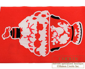 Hermes　Twilly　Les flacons bandana　Marine/Rouge/White　Silk