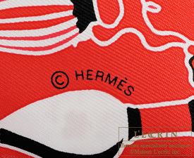 Hermes　Twilly　Les flacons bandana　Marine/Rouge/White　Silk