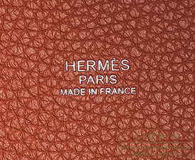 Hermes　Picotin Lock　Touch bag PM　Cuivre/Jaune d'or　Clemence leather/Swift leather　Silver hardware