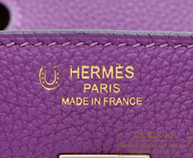 Hermes　Birkin bag 25　Anemone/Trench　Togo leather　Champagne gold hardware