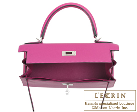 Hermes　Kelly bag 28　Rose purple　Epsom leather　Silver hardware