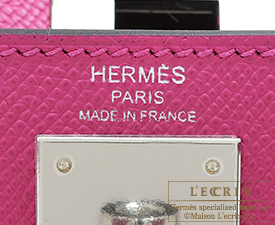 🎃 Hermes 🎃 Kelly 25 Epsom Rouge de Coeur / Rose Extreme / Blue