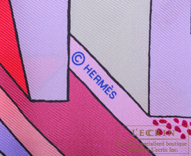 Hermes　Twilly　On a summer day　Marine/Mauve/Corail　Silk
