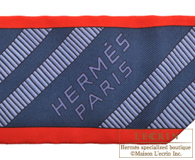 Hermes　Twilly　Balade en berline　Marine/Mauve/Ciel　Silk