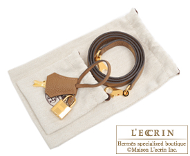 Hermes　Kelly bag 32　Retourne　Alezan　Togo leather　Gold hardware