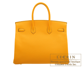 Hermes　Birkin bag 35　Jaune d'or　Epsom leather　Matt gold hardware