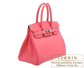 Hermes　Birkin bag 30　Rose azalee/Vermillon　Epsom leather　Silver hardware