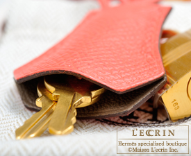 Hermes　Personal Kelly bag 25　Etoupe grey/Rose jaipur　Epsom leather　Matt gold hardware