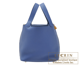 Hermes　Picotin Lock bag 22/MM　Blue brighton　Clemence leather　Gold hardware