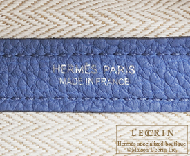 Hermes　Garden Party bag 30/TPM　Blue brighton　Negonda leather　Silver hardware