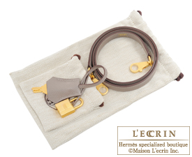 Hermes　Personal Kelly bag 25　Rose azalee/Gris asphalt　Epsom leather　Matt gold hardware