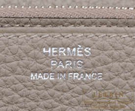Hermes　Dogon GM　Gris asphalt　Togo leather　Silver hardware