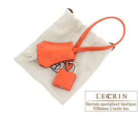 Hermes Birkin bag 30 Capucine Ostrich leather Silver hardware