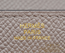 Hermes　Kelly wallet long　Gris asphalt　Epsom leather　Gold hardware