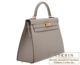 Hermes　Kelly bag 32　Gris asphalt　Epsom leather　Gold hardware