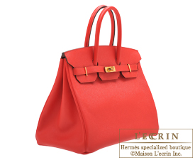 Hermes　Birkin bag 35　Rouge tomate　Epsom leather　Gold hardware