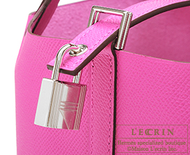 Hermes　Picotin Lock　Tressage De Cuir bag 18/PM　Magnolia/Blue saphir/Craie　Epsom leather　Silver hardware