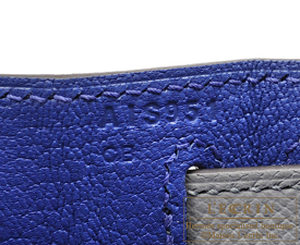 Hermes　Kelly bag 28　Sellier　Blue electric/Gris mouette　Epsom leather　Matt gold hardware