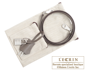 Hermes　Personal Kelly bag 25　Gris mouette/Etain　Epsom leather　Matt silver hardware