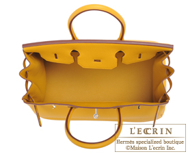 Hermes　Birkin bag 35　Jaune ambre　Togo leather　Silver  hardware 